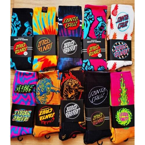 Mens Happy socks Screaming Skateboard Hand Hip Hop Funny Hombre Knee-High Stocking For men Skater Middle High Streetwear