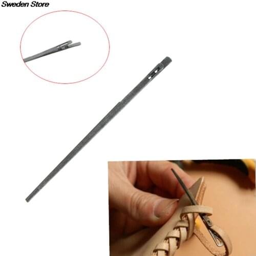 New DIY leather stitch craft tool leather knitting needle double hole leather rope lace needle Hand stitch needle
