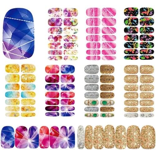 Wholesale 500pcs Popular Amazing Chic Waterproof Nail Foil Christmas Nail Wraps Toe Finger Decoration Sticker tips free shipping