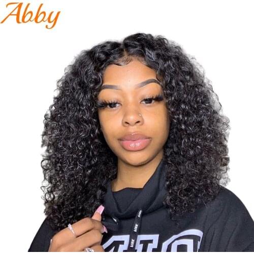 360 Lace Frontal Wig Curly Bob Lace Front Wigs For Black Women Malaysian 150%/180% Density Curly Bob Frontal Wig Abby Hair