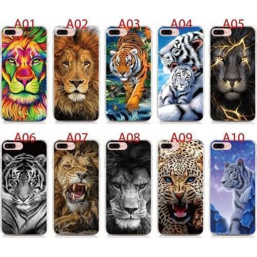 For Moto P40 P30 One Power Z3 Z4 Play G5S G5 G4 Plus Silicone Case Cute Animal Lion Tiger Print Soft TPU Phone Cover