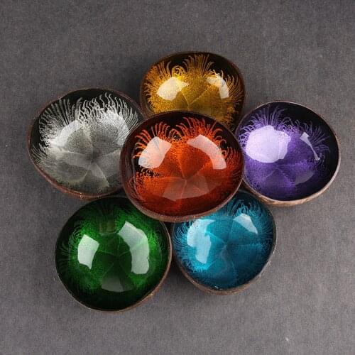 Special Organic Natural Coconut Shell Bowl Handmade Decor Breakfast Bowl Original Fruit Salad Dish Restaurant Tableware Gifts