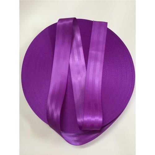 Light purple 3-36 Meters a Roll 3C Quality Car Seat Belt Webbing for DIY Safety Harness Ribbon Strap