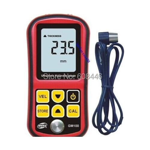 Ultrasonic Thickness Gauge 1.0~300mm Metal Width Monitor Tester Digital Ultrasonic Gauge Steel 0.01mm precision dual probe