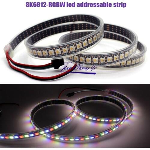 1M SK6812 4 in 1 5050 RGBW RGB+Warm white Full Color 144leds addressable LED strip DC5V IP67 waterproof