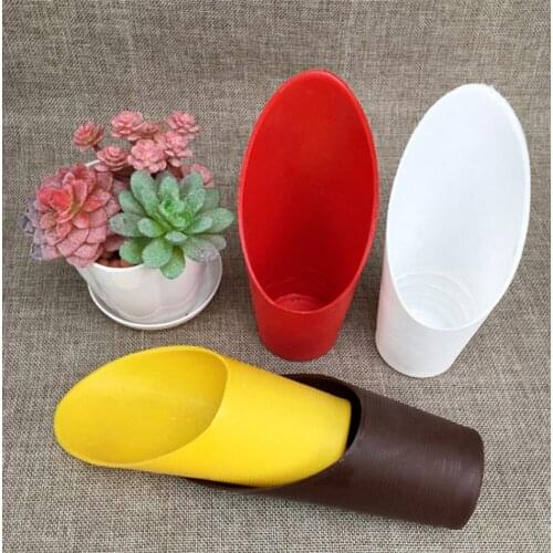 1PC Plastic Spade Shovel Cup Succulent DIY Bonsai Flower Plant Helper Mini Garden Tool Transplant Seedling Bonsai Fertilizer Cup