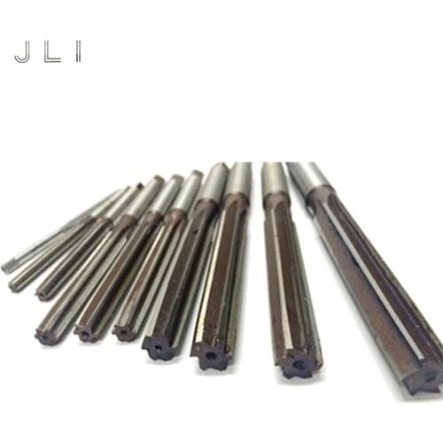 10Pcs/set 3 4 5 6 7 8 9 10 11 12mm Straight Shank Hand Reamer Precision H8 Manual-purpose Tool Chucking Engineering Cutter