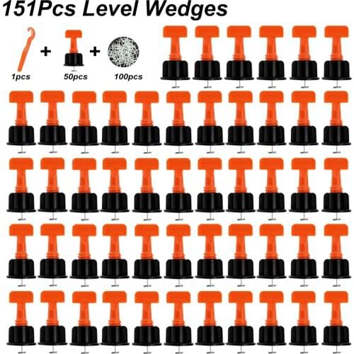 151Pcs Level Wedges Tile Spacers For Flooring Wall Tile Spacer Carrelage Tile Leveling System Leveler Locator Spacers Plier