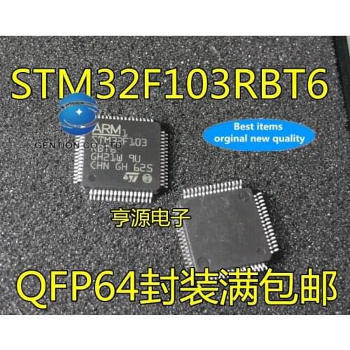 2PCS STM32F103 STM32F103RBT6 main MCU QFP64 in stock 100% new and original