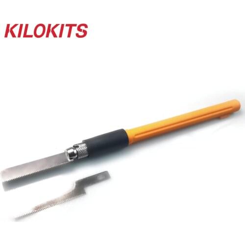 2-in-1 Mini Hand Saw Set Cut Foam Wood Timber Plastic Cutting Tool Non-Slip Grip Handle for Modelling Accessories Kits