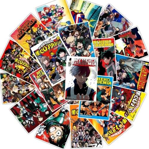 25 Pcs/Lot Japanese Anime My Hero Academia Stickers for Car Laptop Bicycle Backpack DIY Waterproof PVC Toy Stickers