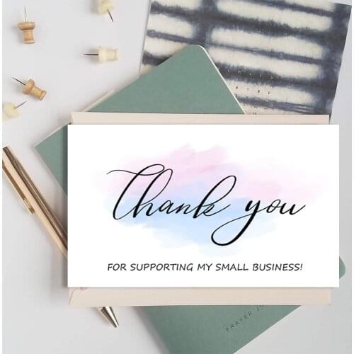30Pcs/Pack white Thank You Card Labels With Beyond Grateful Card For Supporting My Small Business Decoration Gift Greeting Card