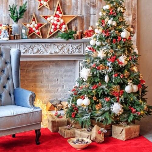 5 Pcs Glitter Artificial Flowers Christmas Tree 6 Colors Wreath Fake Flower Decorations Ornaments Home Party Holiday 9/11/16 Cm