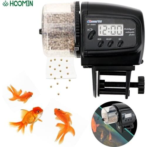 100 ML LCD Display Auto Fish Feeder with Timer Feeding Dispenser Electronic Automatic Food Feeder for Aquarium Fish Tank