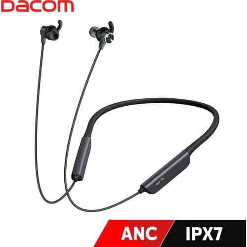 Dacom L54 Active Noise Cancelling Neckband Bluetooth Earphones Sport Bass Wireless Ear Headphone with Handsfree for Mobile Phone