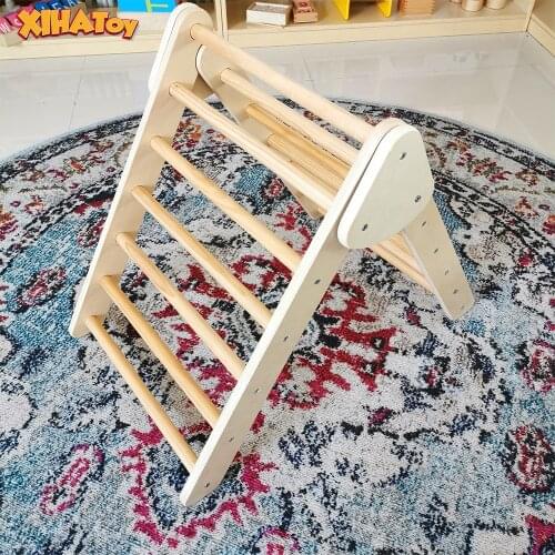 Size S L Wooden Pikler Climbing Triangle Ladder Toddlers Indoor Playful Climbers Stable Structure Suitable for Children Years 3