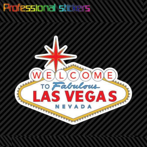 Welcome To Fabulous Las Vegas Sign Sticker Die Cut Vinyl Nevada Nv Sign Stickers for Car Windows, Laptops, Mobile Phones