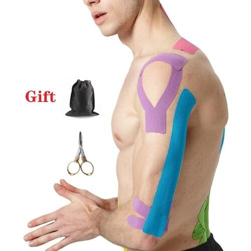 Elastic Tape Kinesiology Athletic Recovery Kneepad Sports Safety Muscle Pain Relief Knee Pads Support Gym Fitness Bandage