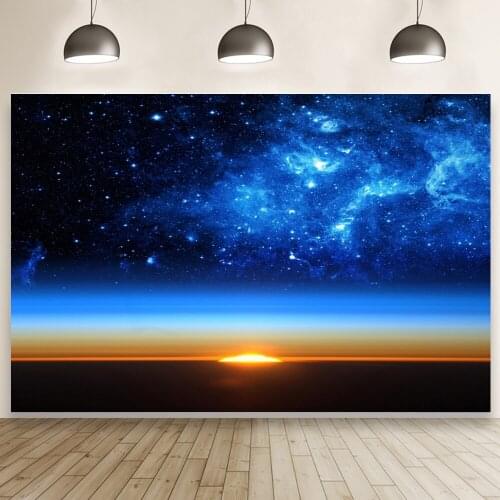 Starry Sky Backdrop Cloud Sky Star Moon Night Abstract Gradient Baby Portrait Photography Background For Photo Studio Photophone