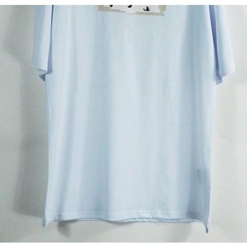 112320 2021 New Summer Fashion Classic Stripe Letter Arrow Print Brand Luxury Design Casual Loose Short Sleeve T-shirt Unisex F1