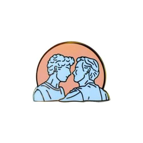 Speak or Die Peach Enamel Pin