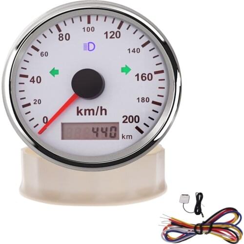 IP67 Waterproof 200 kmh GPS Speedometer Gauge for Car Boat Motorcycle GPS Speedometer Odometer with Turn Light & Antenna 9~32V