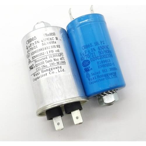 MKP 4UF 5UF 450VAC automatic dishwasher Washing machine fridge capacitor