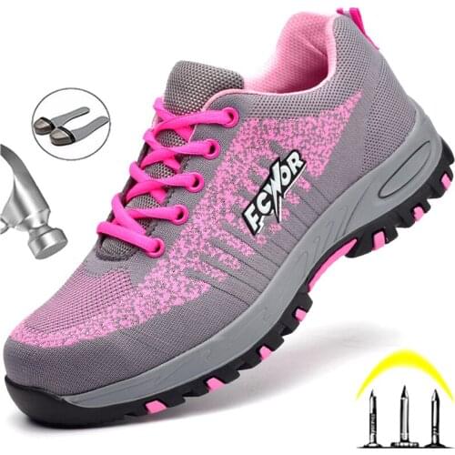 Indestructible Safety Shoes Women Steel Toe Shoes Work Sneakers Men Puncture Proof Work Shoes Lightweight Work Safety Boots 2021