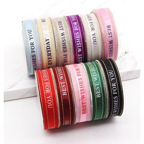 2.5cm*50yards silk stain Ribbons for Gift Wrapping Wedding Decoration Hair Bows DIY cake ribbons decoration craft accessories