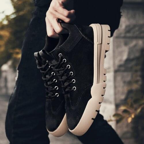 Shose wear leisure mens safety loafers spring leather men Mens boots shoes flat male outdoor hombre casual sale causal 2020 for