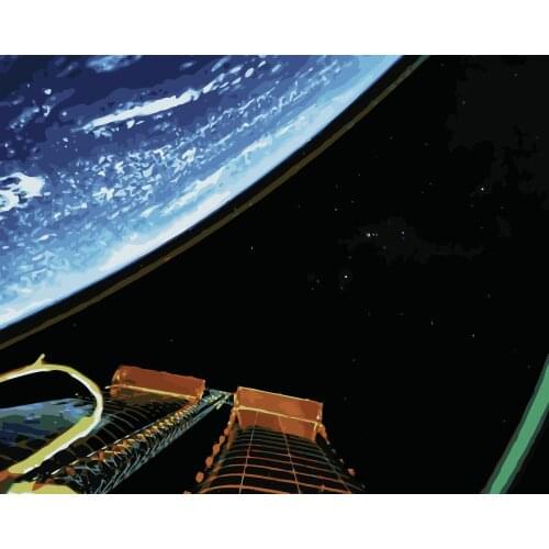 MaHuaf-i719 Earth from space Ⅲ DIY painting by Numbers animal Hand-painted canvas oil paintings for Children Room home Decor