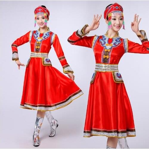Mongolian costumes Inner Mongolia Dance costumes Women Folk