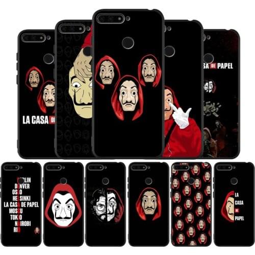 La Casa De Papel Money Heist Black TPU Silicone Soft Phone Case For Honor 8X 9 8 10 20 30 Lite Pro MATE 9 10 20 30 Pro Lite