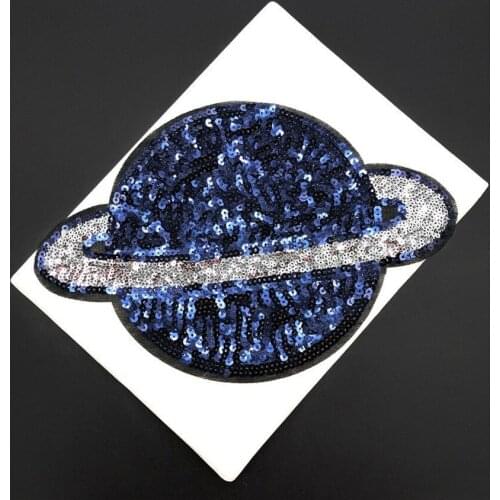 New Planet Sequined Embroidery Sew on Patches for Clothes DIY Applique Bag Clothing Coat Sweater Accessories Motif Patch