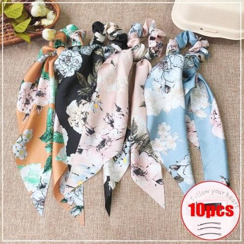 New Hair Ring Hair Rope Dual-use Long Ribbon Silk Tassel Tie Ponytail Braid Headband Female Hair Accessories Headdress