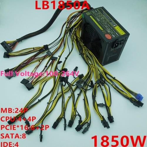 New Original PSU For LeyBold 6 Cards 8 Cards Video Card Power Supply 1850W Power Supply LB1850A