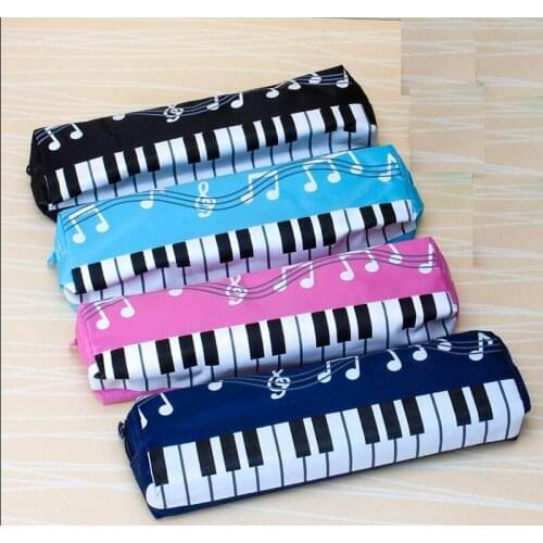 New lovely Musical Piano Keyboard Pencil Case Stationery Office School Supplies Music Pen bag Box Storage Bag School supplies