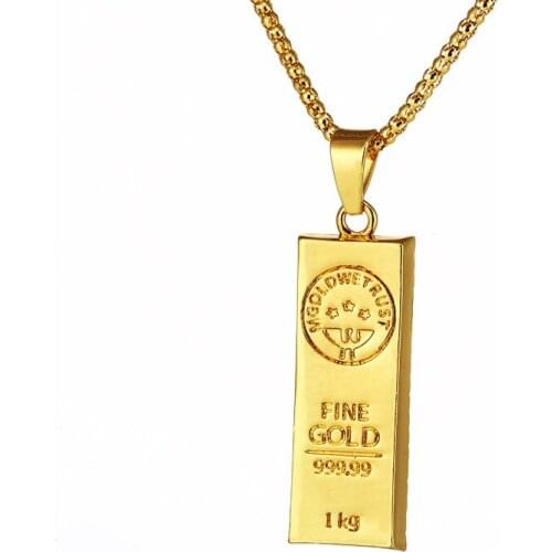 MGOLD WE TRUST Necklace Hip Hop Jewelry Gold Ketting Pendant Necklaces Women Men Bead Chains Collares Best Friends Gift