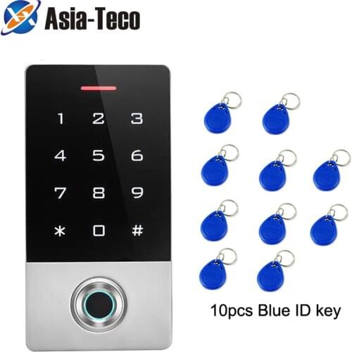 Backlight Waterproof Touch key 10000 user 125khz RFID Fingerprint Access Control Electronic Door Lock Electric Gate Opener