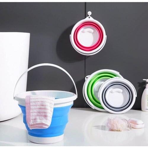 Practical Portable Outdoor Folding Bucket Thicken Car Wash Bucket Camping Fishing Barrel Multifunction Bathroom Kitchen Supplies