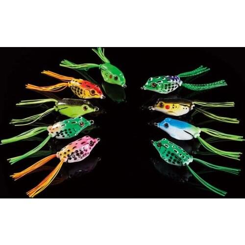 100pcs/lot Frog Lure Soft Bait Fishing Tackle 10 Colors 9g/12g Isca Artificial Lure Snakehead Frog Fishing Bait Mixed Color A182