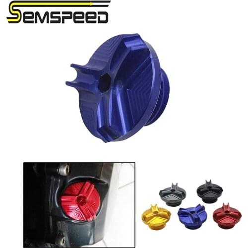 SEMSPEED For Kawasaki Z 1000 Z1000SX Z900 Z800 Z650 M20*2.5 Motorcycle CNC Aluminum Engine Oil Drain Filter Cup Plug Cover Screw