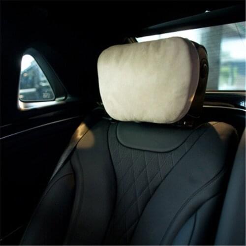 2 Pcs Universal Car Headrest S Class Ultra Soft Pillow For Mercedes Benz Maybach