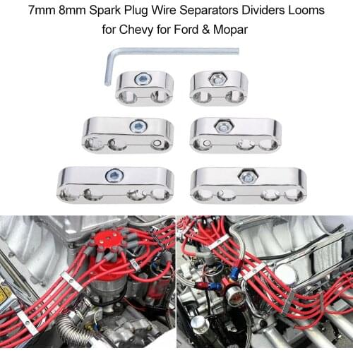 Universal 2018 7mm 8mm Spark Plug Wire Separators Dividers Looms for Chevy for Ford & Mopar
