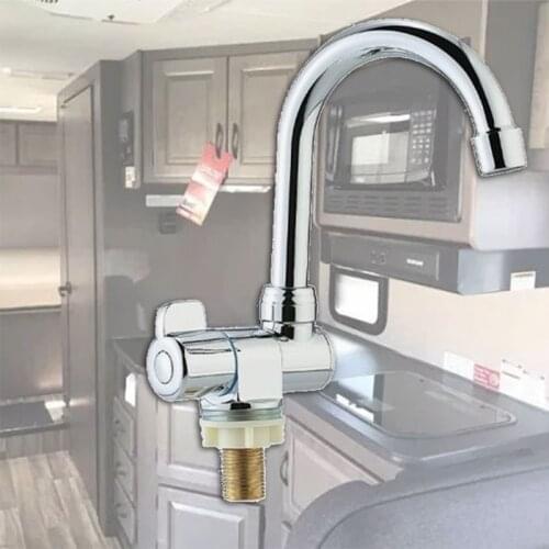 Universal Copper Faucet 360 Degree Rotating Single Cold Faucet for Yacht RV Boat Household Kitchen Faucet