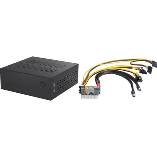 1 Pcs A01 Mini ITX Computer Case & 1 Set DC-DC ATX Power Supply for Computer