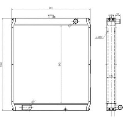4380047 Core Radiator Water Tank Fits HITCHI EX220-5 EX230-5 EX270-5