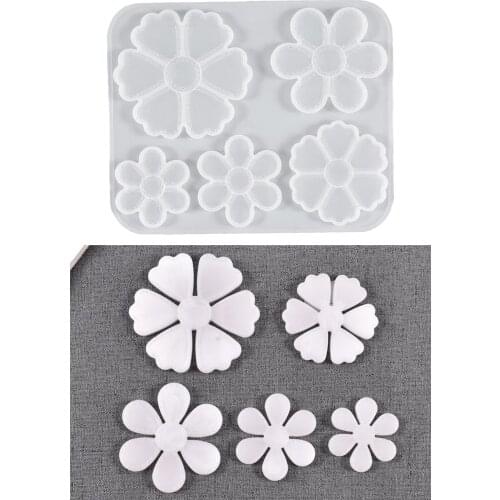 5Pack Silicone Mold Handmade Epoxy Silica Gel Pendant Resin Mold Crystal Mould Jewlery Making Art Craft DIY