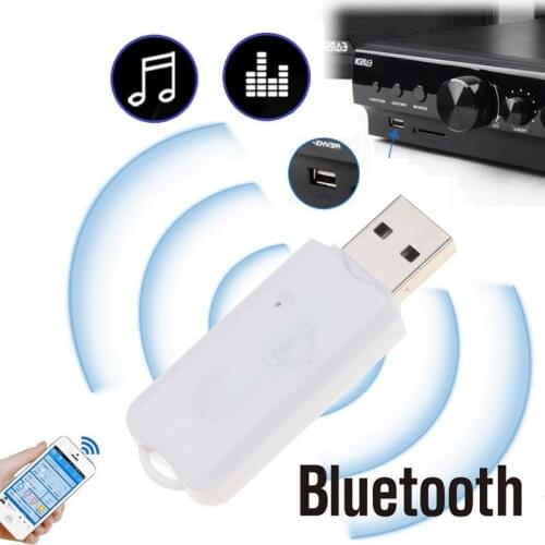 Bluetooth Stereo Music Receiver USB Adapter Wireless Audio Adapter Dongle Kit Built In Microphone For Speaker For Phone Car