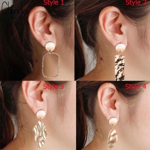 Chandler Exaggerated Big Earrings For Women Girls Geometry Personality Metal Dangle Punk Bohemia Piercing Bronics Wholesale